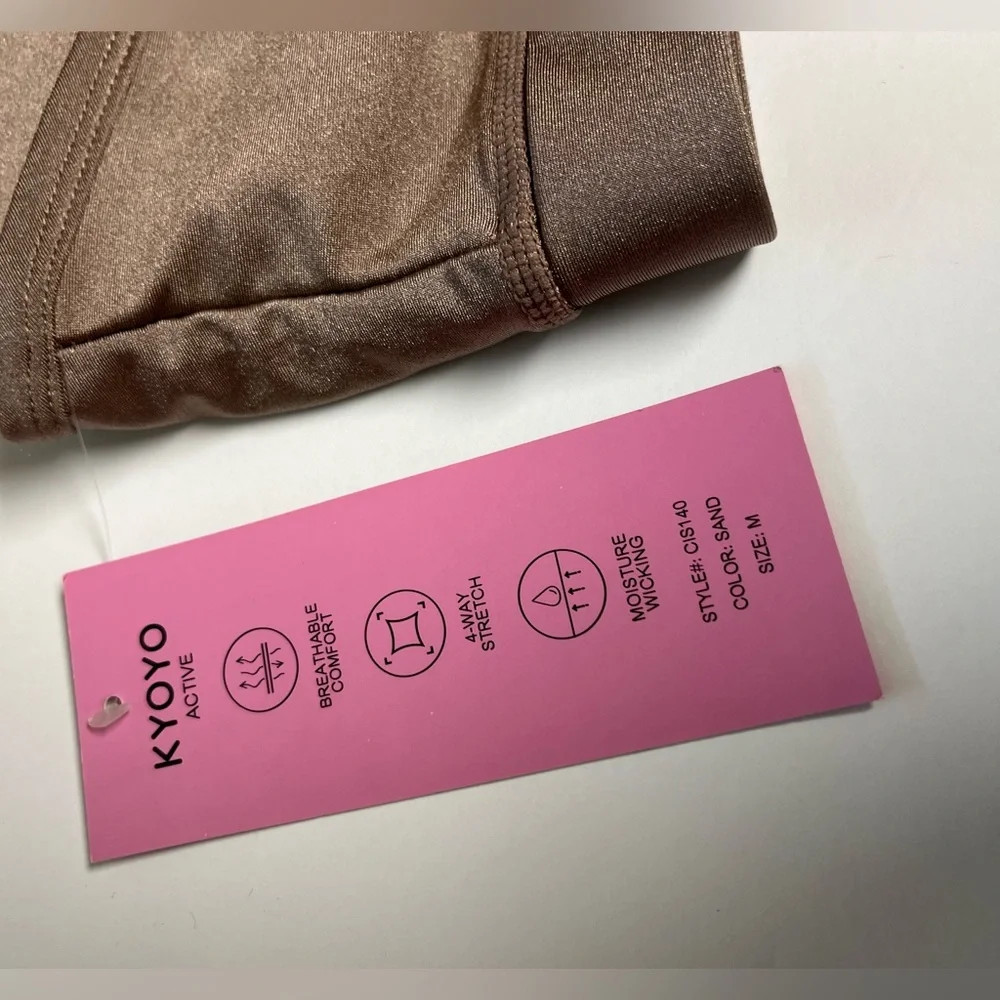 Kyoyo Active bronze criss cross sports bra M - Picture 3 of 8